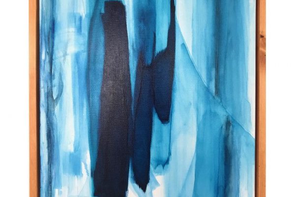 Blue Abstract Art by Paula Gibbs