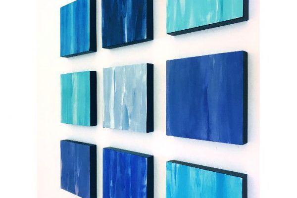 Modern Colorful Wall Sculpture by Paula Gibbs