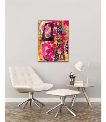Colorful abstract painting by artist Paula Gibbs