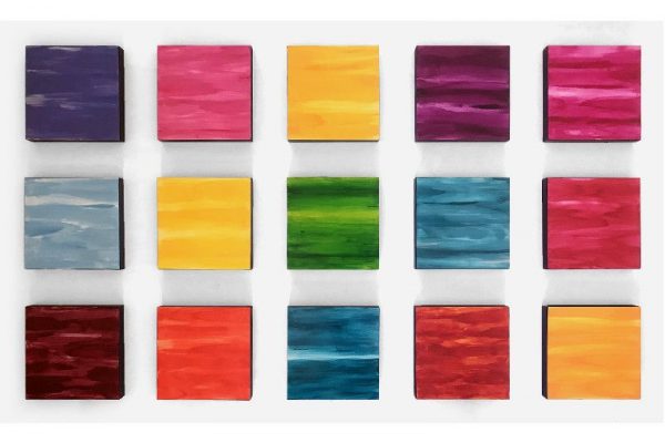 Large Colorful Wall Sculpture by Paula Gibbs