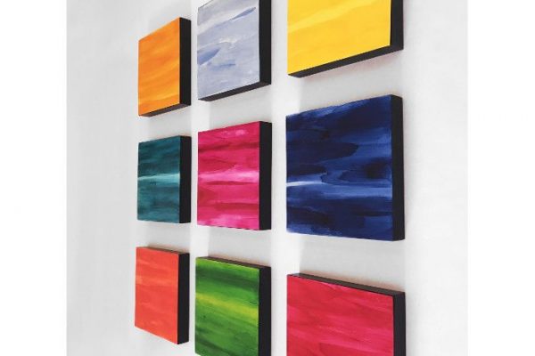 Modern Colorful Wall Sculpture by Paula Gibbs