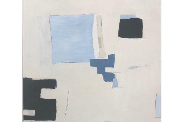 Minimalist abstract in blue by Paula Gibbs, main