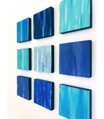 Wall of Color in Blue. Blue  Abstract Paintings