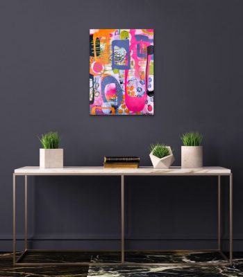 Colorful Abstract Painting by Paula Gibbs