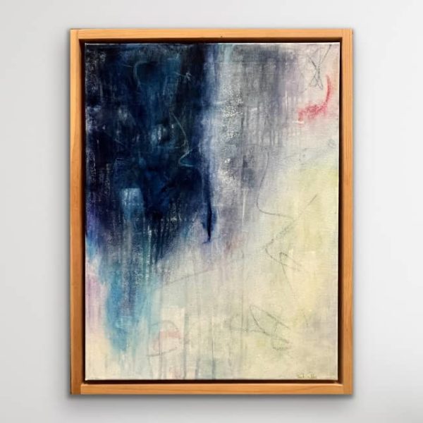 Abstract Painting, Moody Blue, by Paula Gibbs