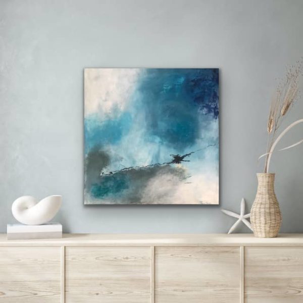 Blue Ethereal Abstract Painting