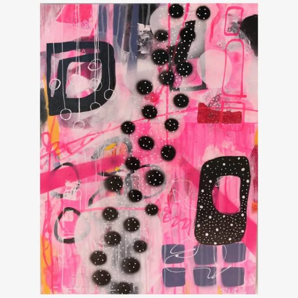 Mambo in Pink, an abstract painting by Paula Gibbs