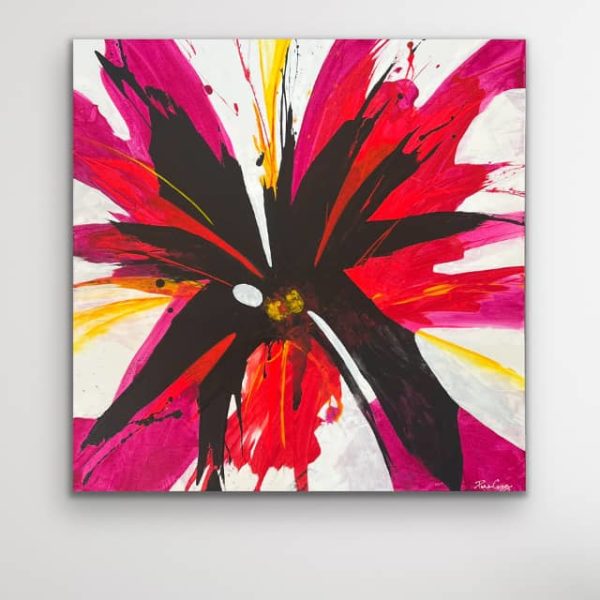Abstract painting, Flower on Fire II.